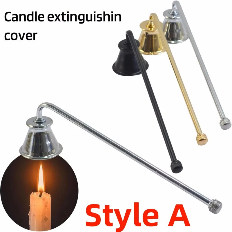 couvercle eteignoir bougie forme cloche métal noir doré argent moderne décor spa yoga aromathérapie
