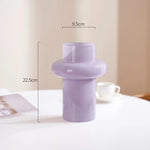 vase verre violet pastel moderne organique salle manger salon tablecoration floral