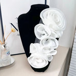 accessoire décoration mode fleur roses relief orange rose blanc rouge moderne élégant polyester