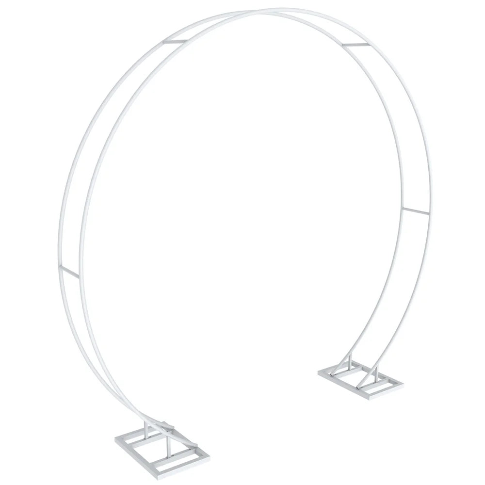 arche decorative blanche fleurs artificielles moderne clips inclusion barres panneaux vis ecrous