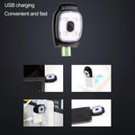 lampe frontale led rechargeable usb clip étanche noir blanc moderne pratique