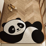 tapis salle bain antidérapant motifs animaux polyester microfibre blanc noir gris beige marron opacité
