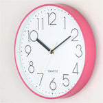 horloge murale moderne rose blanche noire bleue quartz aiguille unique minimaliste salon