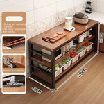 meuble cuisine multifonctionnel bois naturel blanc moderne rangement panier couteau planche découpe micro onde
