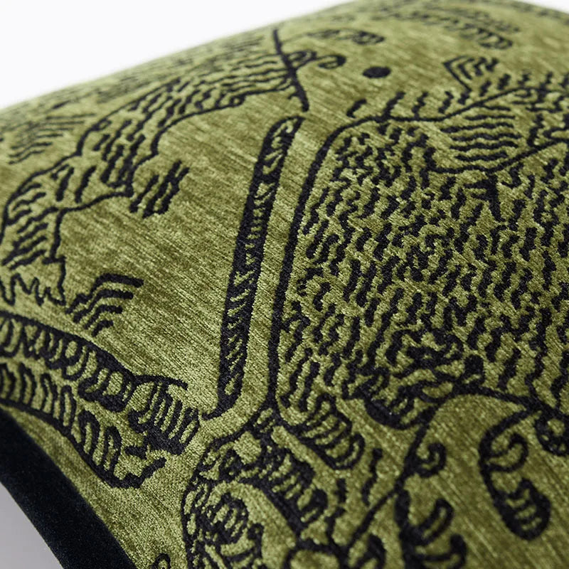 housse coussin carrée jacquard motif abstrait moderne 100 polyester 45x45cm 50x50cm decoration maison adhésif