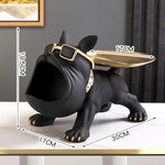 statue chien noir gris orange verte résine main doré bijoux clés moderne européen