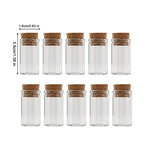bouteilles verre transparentes bouchon liège charms huiles essentielles coquillages
