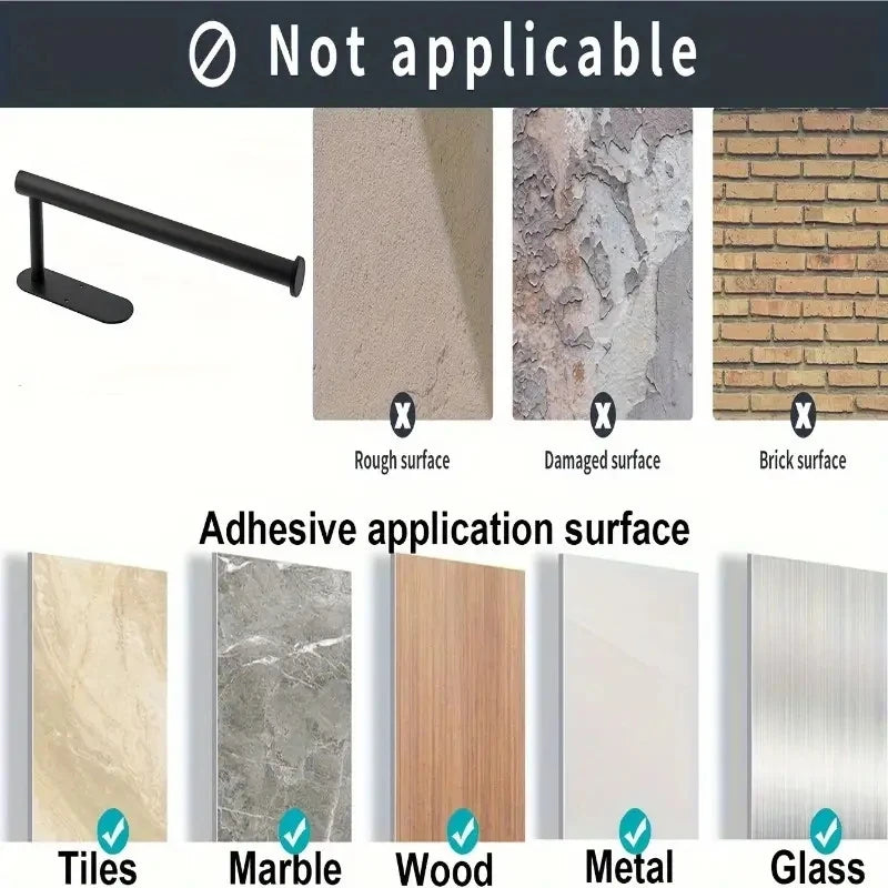 porte rouleau papier toilette adhésif noir mat moderne salle bain cuisine accessoris eponge brosse