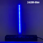 lampe led flexible 24leds couleur rouge jaune bleu vert violet rose blanc blancchaud clips