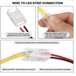 connecteur ruban led transparent 12v 24v ip65 broches clips fixation