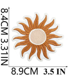 patch décoratif brodé orange marron rose bleu soleil corail oeil turc écologique coton polyester