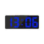 horloge numérique moderne affichage LED noir quartz détecteur vocal 12H 24H