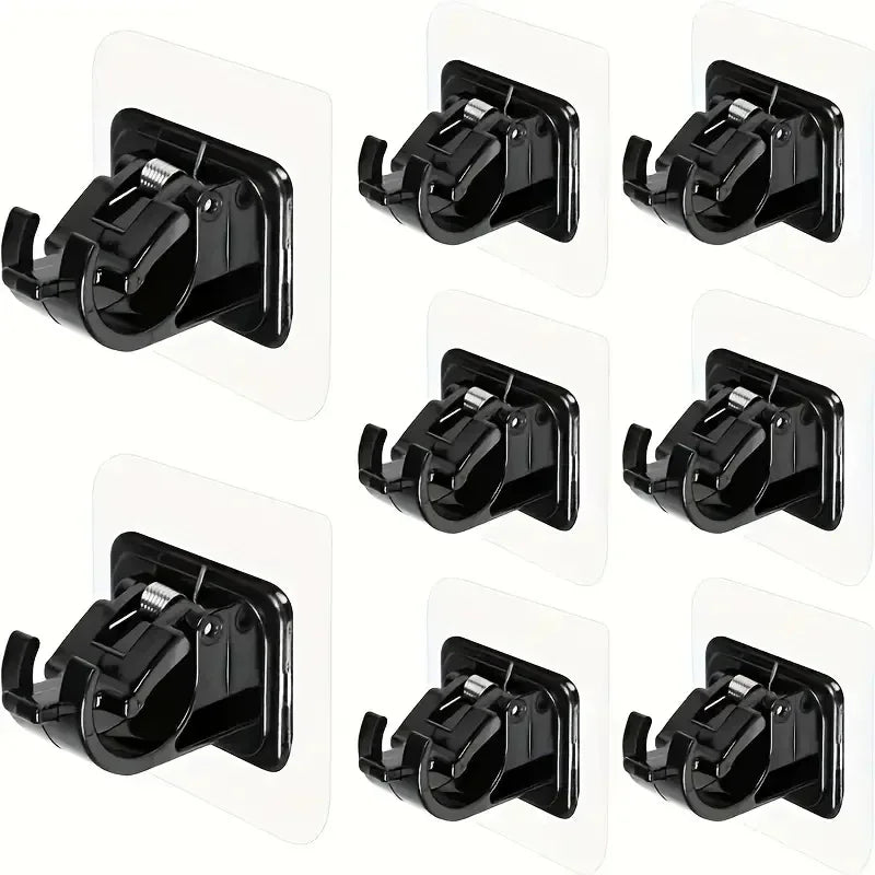 supports murals adhésifs tiges noires transparents modernes fonctionnels plats lisses