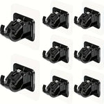 supports murals adhésifs tiges noires transparents modernes fonctionnels plats lisses