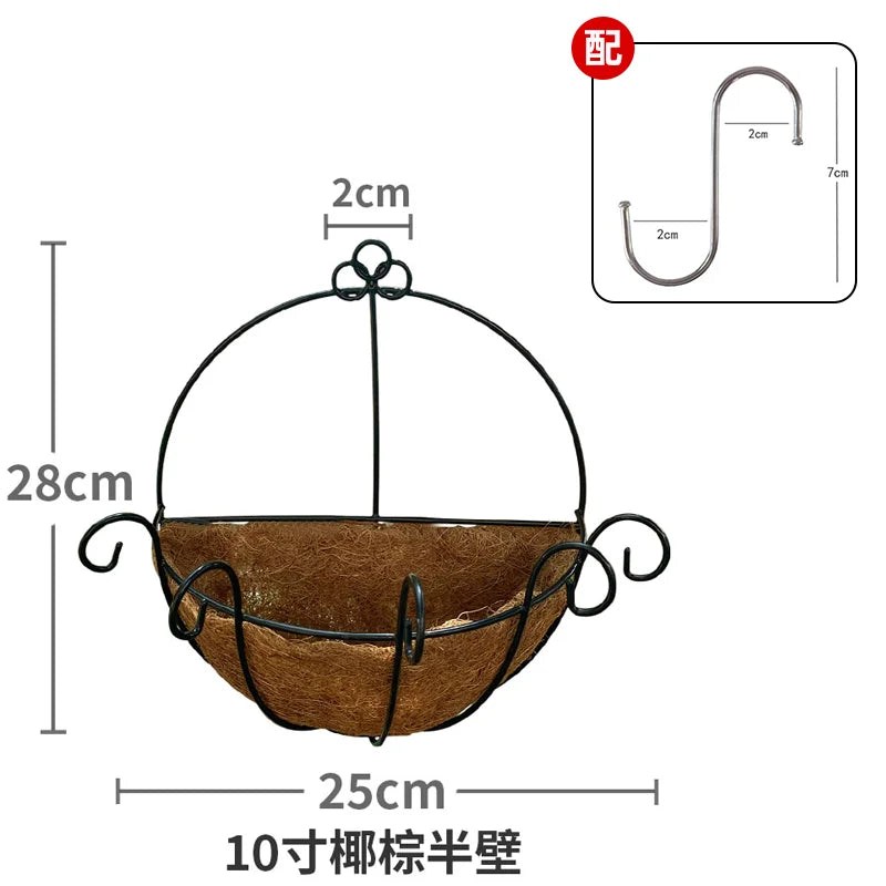 pots fleurs suspendus coir noir marron chaînes métalliques moderne minimaliste jardinintérieur