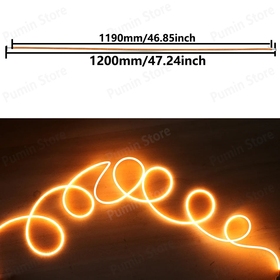 Ruban led flexible multicolore ondulé 1200mm clips fixation modernes
