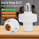 support lampe radar induction e27 blanc moderne adhésif led économieénergie