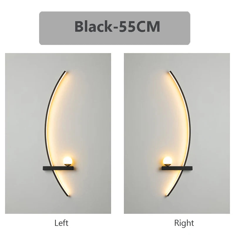 lampes murales modernes étagère translucides noires blanches minimaliste