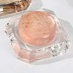 support savon moderne élégant transparent facettes géométriques contemporain or noir