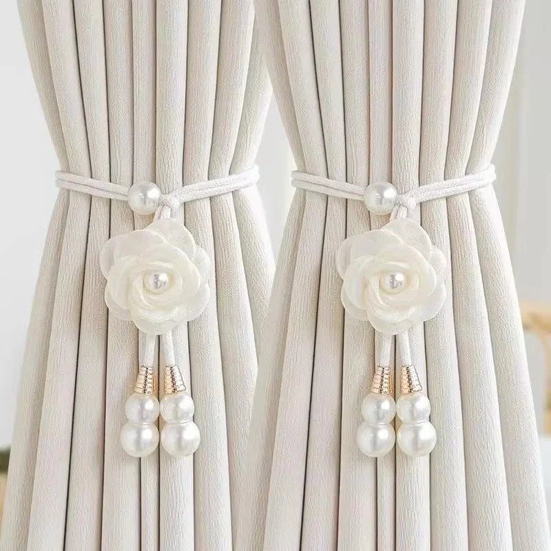 ruban rideaux blanc fleurs décoratif opaques moderne minimaliste volets tissu
