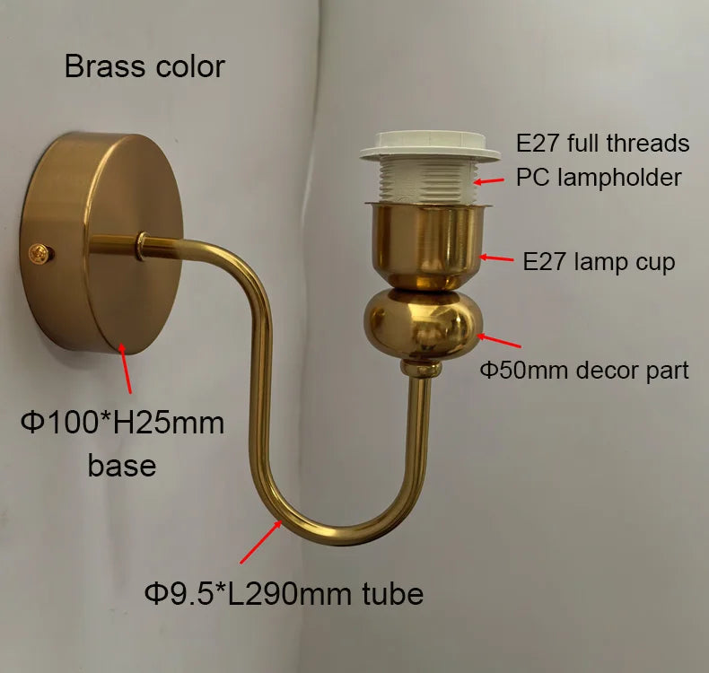 tube flexible or noir embout fileté m10 base circulaire lampe e27 moderne vis fixation