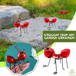 figurines insectes métal vert bleu rouge orange points noirs artisanal extérieur