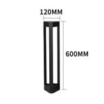 lampe extérieure led moderne noir ip65 étanche 600mm rectangulaire minimaliste