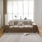 couverture canapé moderne motif géométrique beige gris oreiller décoratif