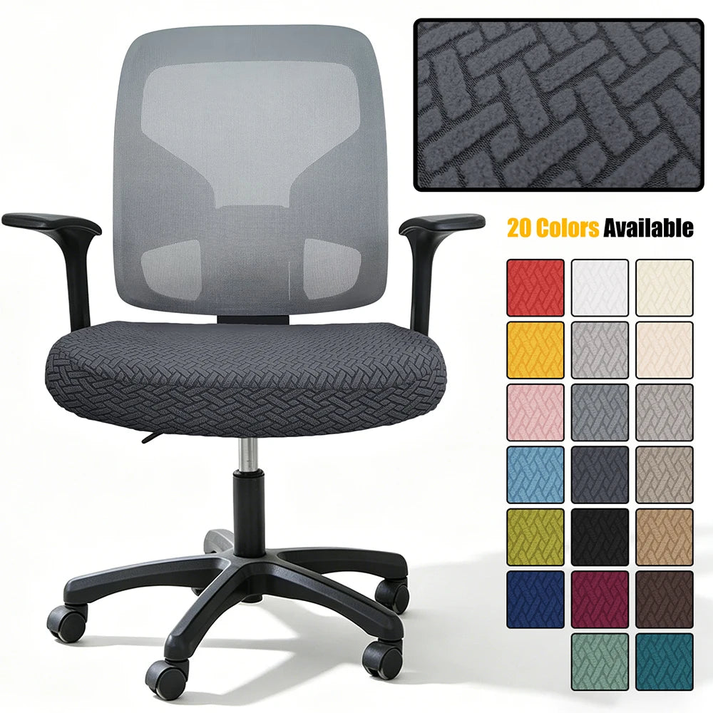 housse chaise polyester vert gris beige moderne tissé 46 53 cm