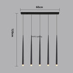 Suspension lumineuse moderne noire led minimaliste éclairage intérieur décoration maison 20 sources lumineuses