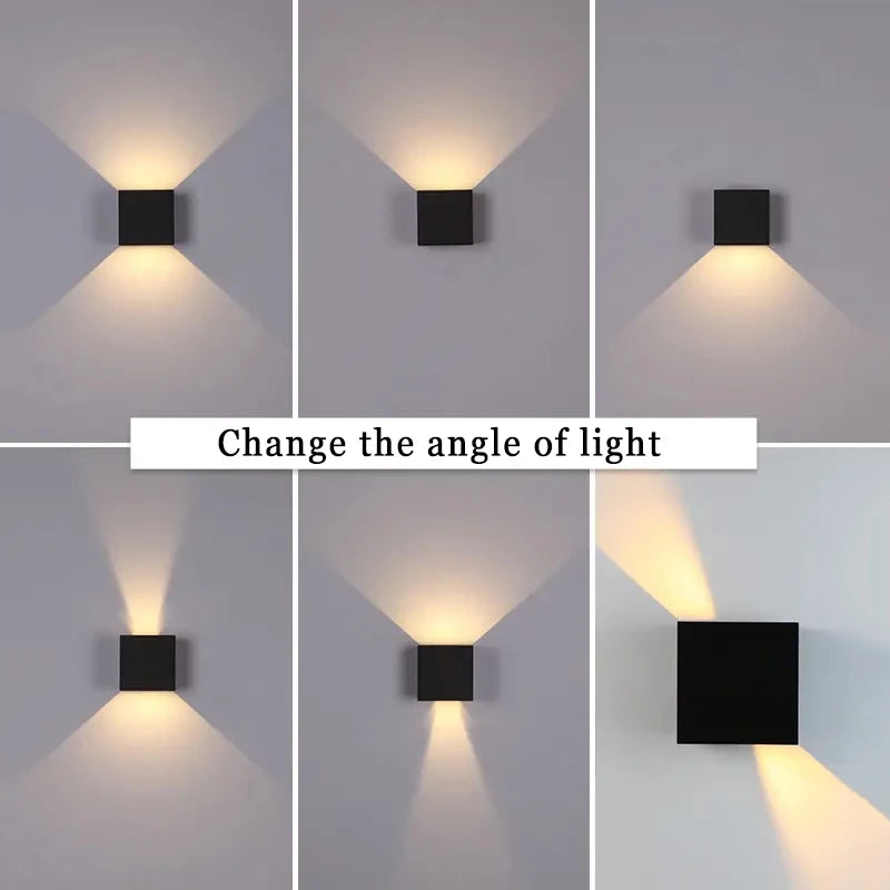 appliques murales modernes led éclairage chambre salon extérieur 120° diffusion lumière blanche jaune