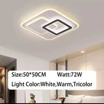luminaire led blanc noir géométrique moderne minimaliste 36w 40cm