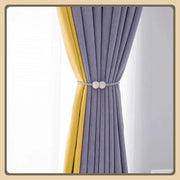 rideau plissé velours gris foncé jaune rouge moderne transparent chambre salon