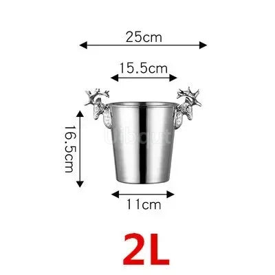 cuve vin acier inoxydable poignées vin whisky champagne seau glace
