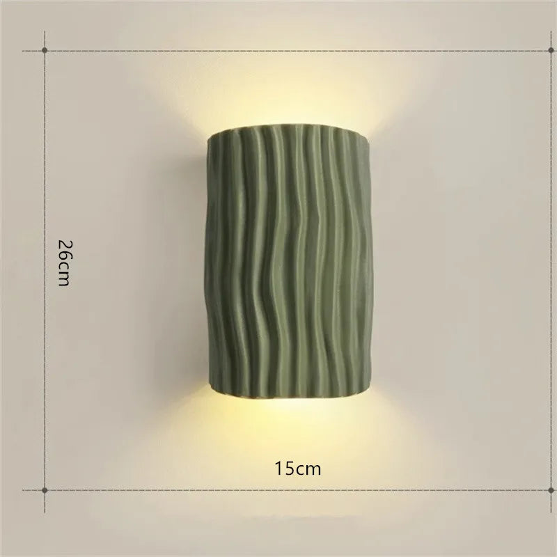 lampe murale moderne led texturée blanc vert orange gris chambre salon étude entree