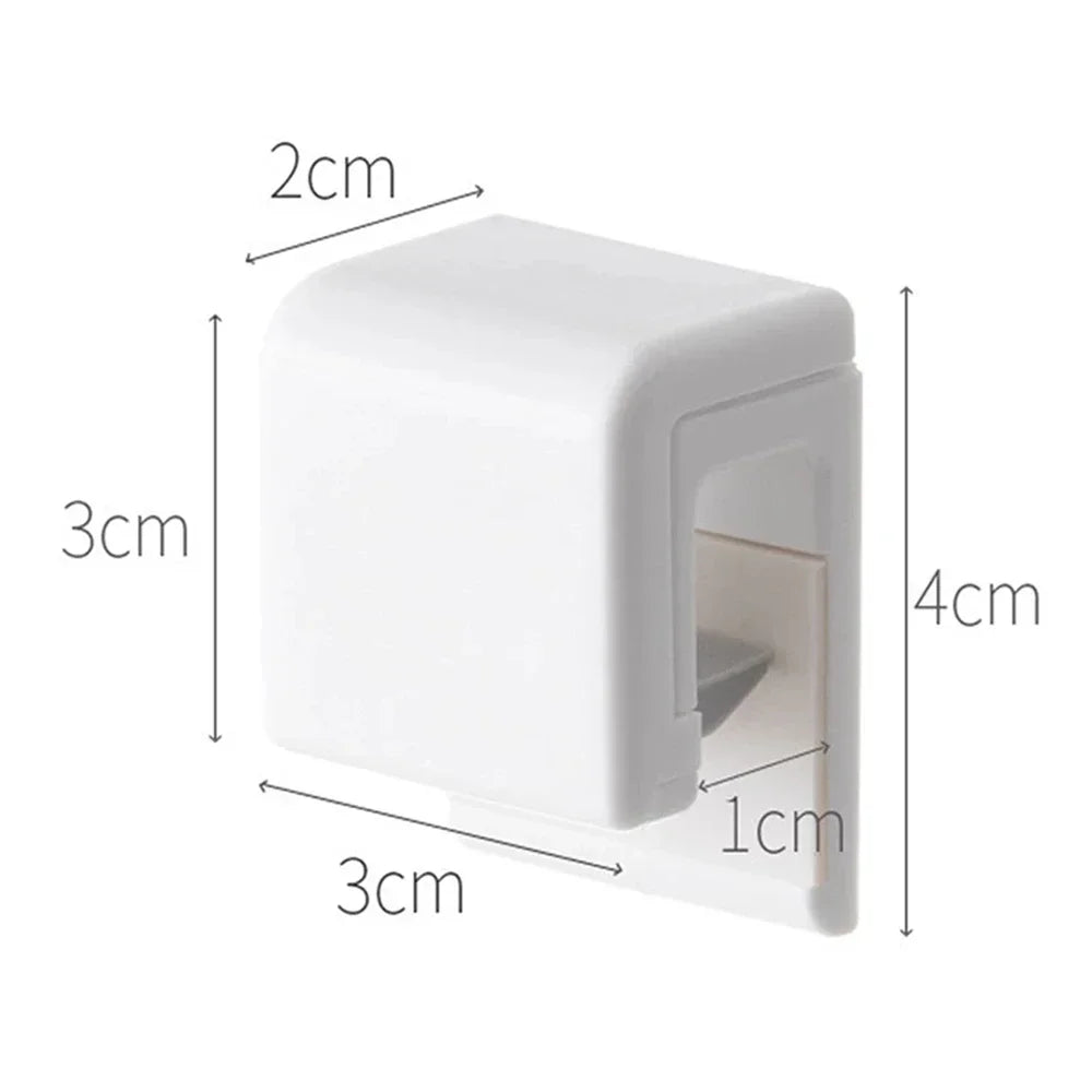 porte savon adhésif blanc moderne rangement salle bains support organisation accessoire fixe blanc rond