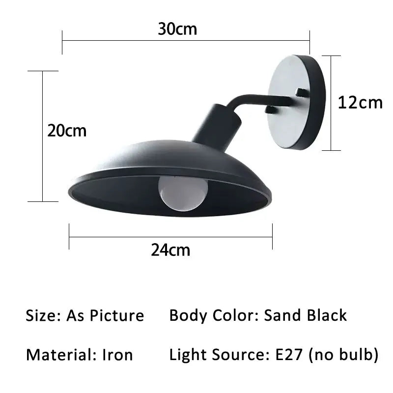 lampe murale moderne fer noir éclairage cuisine chambre entrée salle manger led 249lm 2ans