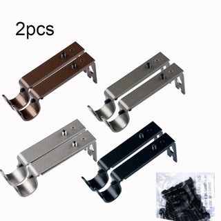 supports tringles rideaux réglables métal marron argenté noir moderne minimaliste fixations murales trous vis