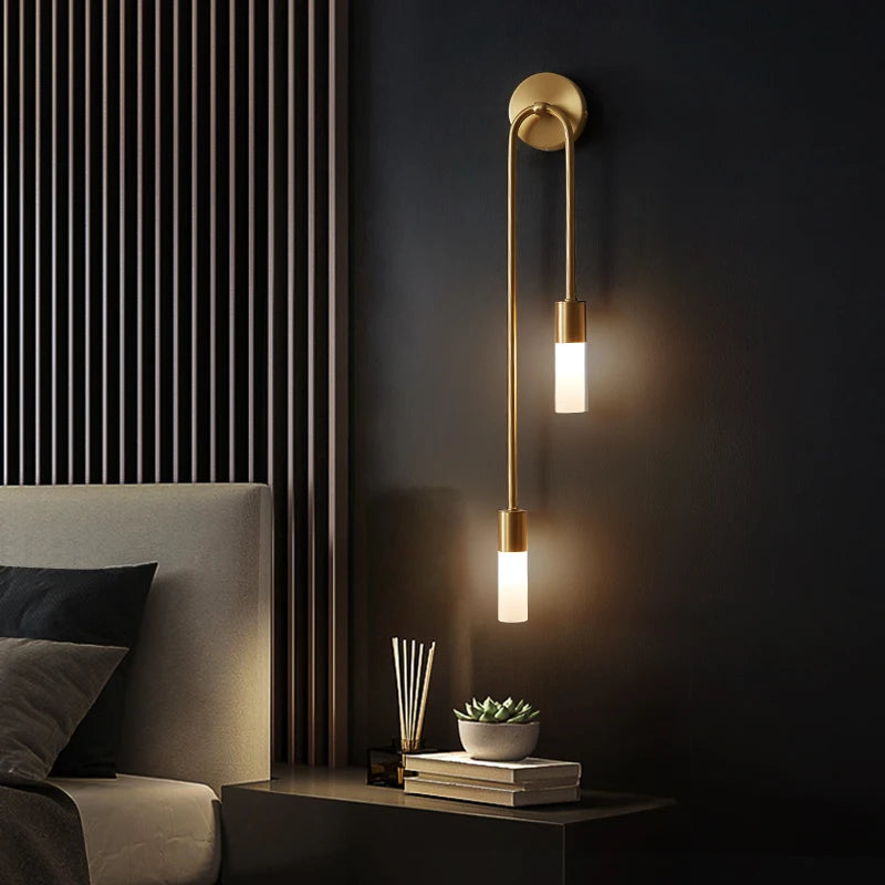 lampes murales modernes or noir blanc éclairage intérieur chambre salle manger LED minimalistes