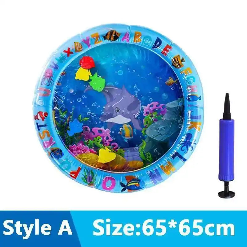 tapis jeu d'eau chat pompe motif marin poisson lit gonflable interactif
