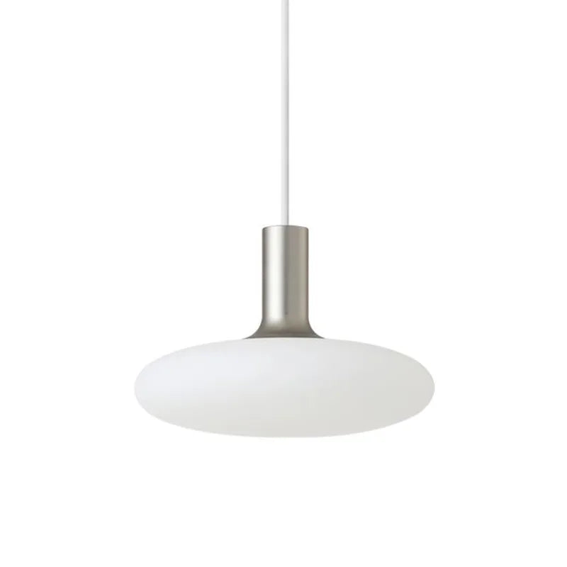suspension lumineuse moderne blanc pendentif verre opaque câble électrique interrupteur universel chambre salon