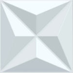 panneau mural moderne blanc triangles géométriques adhésif décoration intérieure relief PVC