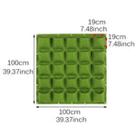 sac plantes muraux 18 poches feutre non tissé vert pratique moderne anneaux métalliquesextérieur