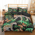 Ensemble literie enfant motif jungle animaux