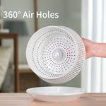 Pots plante moderne blanc rayures grille drainage base plate 21cm 12.3cm