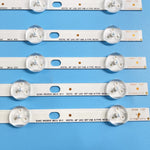 bandes led tv blanc rondelles dorées modernes rétro éclairage aluminium 460mm