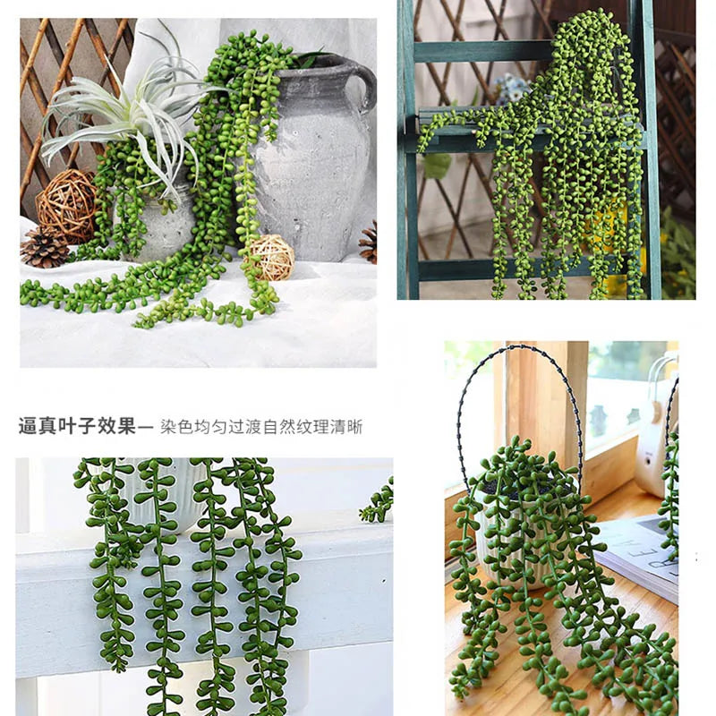 guirlande artificielle vigne feuilles vertes extérieur naturelle accrochéeextérieur decoration