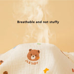 serviettes sport coton gauze animaux ours nuages coeurs bébés blanc orange bleu vert