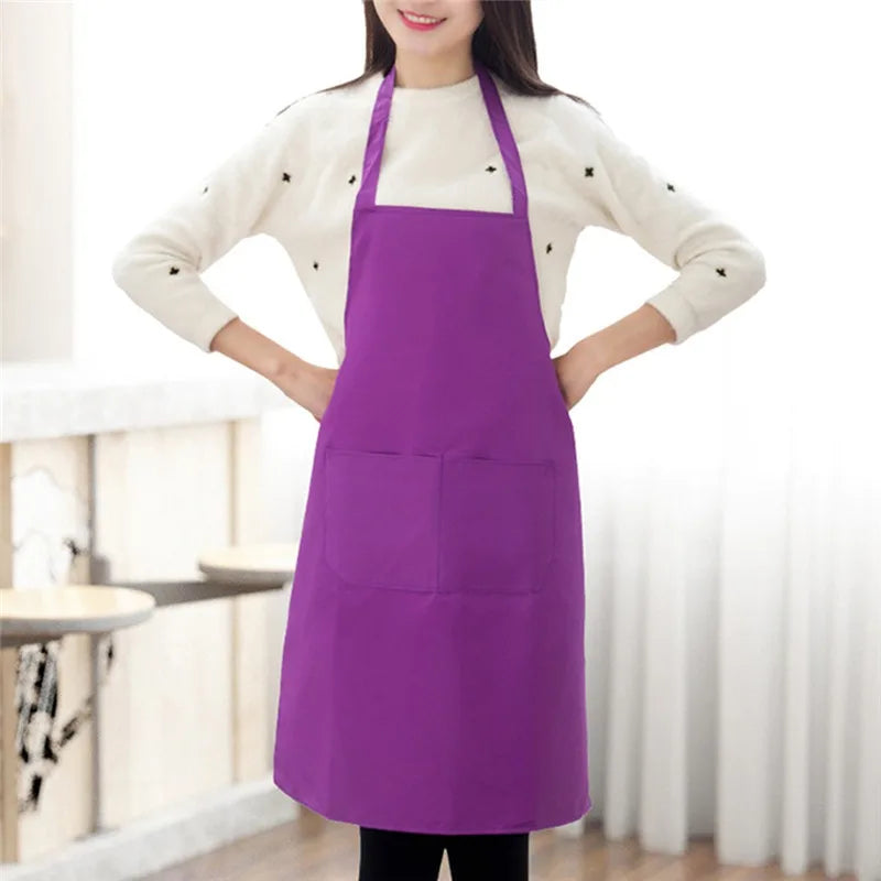 tablier classique femme noir marron bleu marine rouge violet élastiques poche avant cuisine