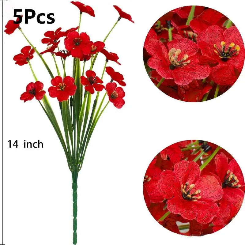 bouquets fleurs artificielles violettes rouge rose jaunes blanches decoration maison moderne minimalisteintérieur